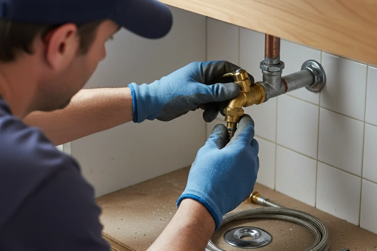 Shutoff valve and fitting work during Faucet and Fixture Repair in Marriottsville